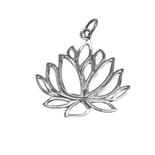 Load image into Gallery viewer, Lotus Flower 925 Silver Pendant (925P003)