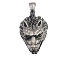 Load image into Gallery viewer, Wolf’s Head Stainless Steel Pendant (SSP006)
