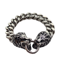 Load image into Gallery viewer, Lion Heads Stainless Steel Bracelet (SSBRAC021)