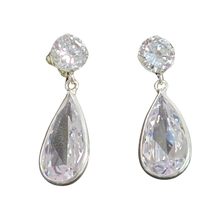 Load image into Gallery viewer, 925 Sterling Silver Earrings with CZ Stones (925ER020)