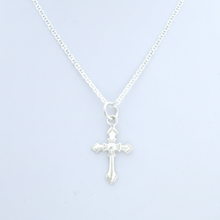Load image into Gallery viewer, 925 Sterling Silver Cross Pendant and Chain Set Modern Design Unisex (925SETPC026)