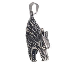 Load image into Gallery viewer, Wolf’s Head Stainless Steel Pendant (SSP006)