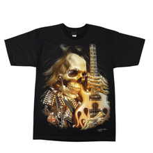 Load image into Gallery viewer, Skull Playing Guitar Short Sleeve T-shirt (TS0028)