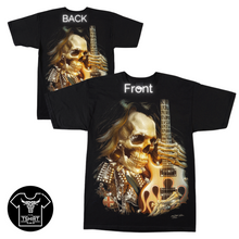 Load image into Gallery viewer, Skull Playing Guitar Short Sleeve T-shirt (TS0028)