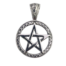 Load image into Gallery viewer, Pentacle or Wiccan Pentacle Stainless Steel Pendant (SSP007)