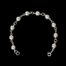Load image into Gallery viewer, 925 Sterling Silver Ladies Ball Bracelet - 0.8mm Beads (925BRAC030)