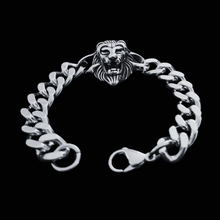 Load image into Gallery viewer, Lion Head Curb Stainless Steel Bracelet (SSBRAC026)