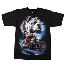 Load image into Gallery viewer, Skull Bulldog Motorbike Short Sleeve T-shirt (TS0029)