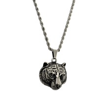 Load image into Gallery viewer, High Grade Stainless Steel Set Tiger Head Pendant and Chain (SSSETPC024)