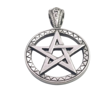 Load image into Gallery viewer, Pentacle or Wiccan Pentacle Stainless Steel Pendant (SSP007)