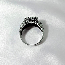 Load image into Gallery viewer, Men's Royal Crown Black Onyx Type Ring (SSR021)