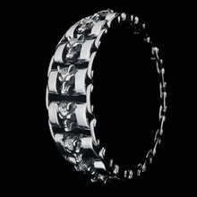 Load image into Gallery viewer, Wolf Head Stainless Steel Chain Bikers Bracelet (SSBRAC015)