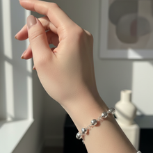 Load image into Gallery viewer, 925 Sterling Silver Ladies Ball Bracelet - 0.8mm Beads (925BRAC030)