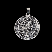 Load image into Gallery viewer, 925 Sterling Silver Saint Christopher Pendant (925P072)