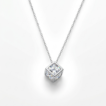 Load image into Gallery viewer, 925 Sterling Silver Necklace - Cage Pendant with Fine Chain (925SETPC036)