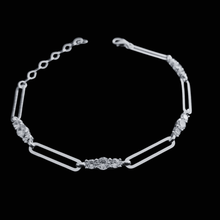 Load image into Gallery viewer, Fine 925 Sterling Silver Bracelet with CZ Stones (925BRAC010)