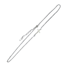 Load image into Gallery viewer, 925 Sterling Silver Horizontal Cross Necklace (925SETPC014)