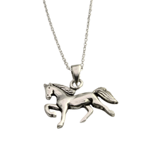 Load image into Gallery viewer, 925 Sterling Silver Wild Horse Pendant Necklace (925SETPC041)