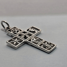 Load image into Gallery viewer, 925 Sterling Silver Cross Pendant 4.2 cm x 2.8 cm (925P095)