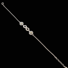 Load image into Gallery viewer, Infinity and Evil eye Women 925 Silver bracelet (925BRAC005)