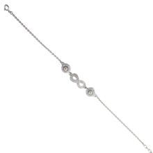 Load image into Gallery viewer, Infinity and Evil eye Women 925 Silver bracelet (925BRAC005)