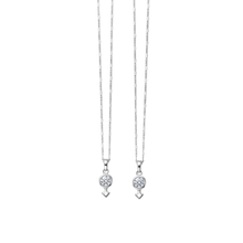 Load image into Gallery viewer, 925 Set Sterling Silver Couple Necklace Male Symbol, Two Necklaces (925SETPC043)