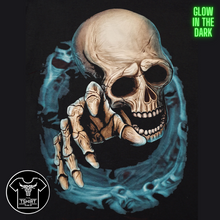 Load image into Gallery viewer, Blue Swirl Skull Short Sleeve T-shirt (TS0037)