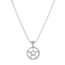 Load image into Gallery viewer, High Grade Stainless Steel Set Pentacle Pendant and Cuban Link Chain (SSSETPC033)