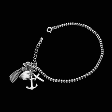 Load image into Gallery viewer, Beaded 925 Sterling Silver Bracelet with charms (925BRAC011)