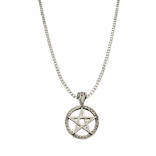 Load image into Gallery viewer, High Grade Stainless Steel Set Pentacle Pendant and Cuban Link Chain (SSSETPC033)