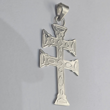 Load image into Gallery viewer, 925 Sterling Silver Patriarchal Cross Pendant - 5.5 cm × 3 cm (925P096)
