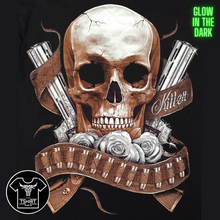 Load image into Gallery viewer, Cowboy Skull Pistols Short Sleeve T-shirt (TS0043)