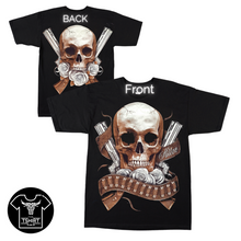 Load image into Gallery viewer, Cowboy Skull Pistols Short Sleeve T-shirt (TS0043)