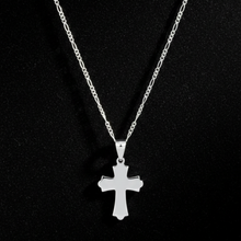 Load image into Gallery viewer, 925 Sterling Silver Figaro Chain with Cross Pendant (925SETPC032)