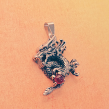 Load image into Gallery viewer, High Grade Stainless Steel Pendant Dragon holding red ball (SSP044)