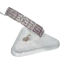 Load image into Gallery viewer, 925 Sterling Silver Filigree Link Bracelet – Handcrafted Vintage Floral Design (925BRAC019)