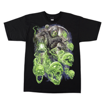 Load image into Gallery viewer, Green Skull Spirit Short Sleeve T-shirt (TS0044)