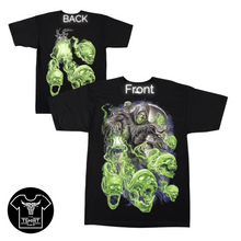 Load image into Gallery viewer, Green Skull Spirit Short Sleeve T-shirt (TS0044)