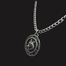 Load image into Gallery viewer, High Grade Stainless Steel 3D Wolf Head Pendant and Cuban link Chain Set (SSSETPC030)