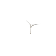 Load image into Gallery viewer, Set of 3 Pairs 925 Sterling Silver Ball Stud Earrings - Small 2.5 mm, Medium 3.3 mm, Large 4.2 mm (925STUDSSET004)