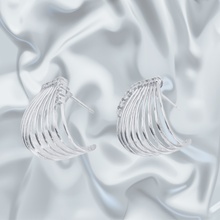 Load image into Gallery viewer, 925 Sterling Silver Stud Earrings with Pavé Halo (925ER014)