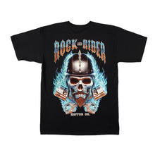 Load image into Gallery viewer, Skull Blue Rock Rider Short Sleeve T-shirts (TS004)