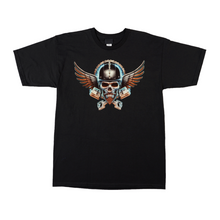 Load image into Gallery viewer, Skull Blue Rock Rider Short Sleeve T-shirts (TS004)
