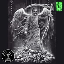 Load image into Gallery viewer, Silver Grim Reaper Short Sleeve T-shirt (TS0050)