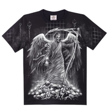 Load image into Gallery viewer, Silver Grim Reaper Short Sleeve T-shirt (TS0050)