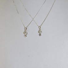 Load image into Gallery viewer, 925 Set Sterling Silver Couple Necklace Female Symbol, Two Necklaces (925SETPC042)