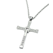 Load image into Gallery viewer, High grade stainless steel set twisted chain and cross (SSSETPC001 )