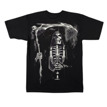 Load image into Gallery viewer, Skull Grim Reaper Candelabra Short Sleeve T-shirt (TS0051)