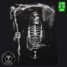 Load image into Gallery viewer, Skull Grim Reaper Candelabra Short Sleeve T-shirt (TS0051)