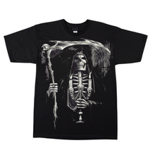 Load image into Gallery viewer, Skull Grim Reaper Candelabra Short Sleeve T-shirt (TS0051)